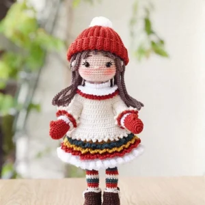 Receita Boneca Natalina Amigurumi