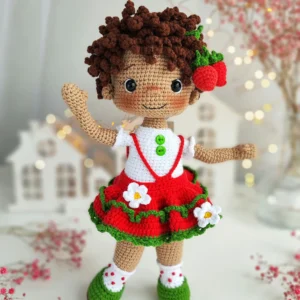 Receita Boneca Moranguinho Amigurumi