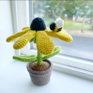 Receita Vaso de Flor Amigurumi