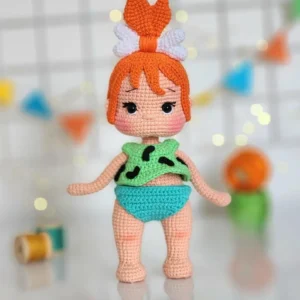 Receita Pedrita Fintstones Amigurumi