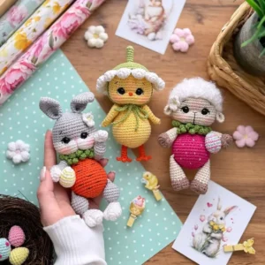 Receita Amigos Pascoa Amigurumi