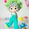 Receita Boneca Jardineira Amigurumi