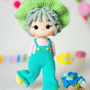 Receita Boneca Jardineira Amigurumi