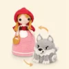 Receita Chapeuzinho Vermelho e lobo  Reversivel Amigurumi