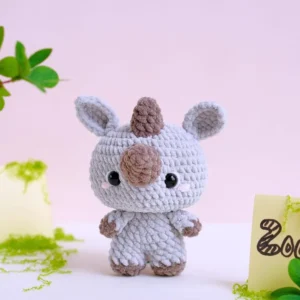 Receita Rinoceronte Amigurumi