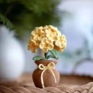 Receita Vaso de Flor Amigurumi
