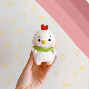 Receita Galinho Amigurumi