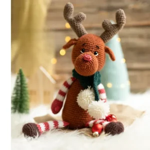 Receita Alce Natalino Amigurumi