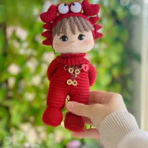 Receita Boneca Caranguejo Amigurumi