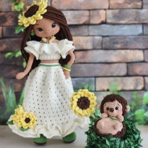 Receita Boneca Girassol Amigurumi