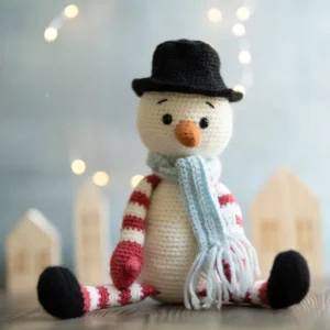 Receita Boneco de Neve Amigurumi
