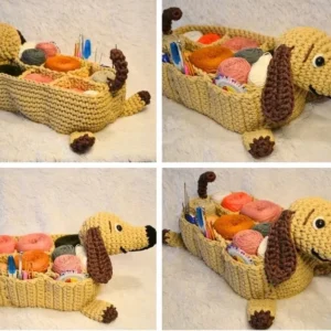 Receita Cachorro organizador Amigurumi