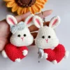 Receita Chaveiro Coelho Amigurumi
