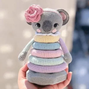 Receita Coala Empilha Amigurumi