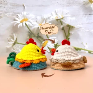 Receita Galo Reversivel Amigurumi