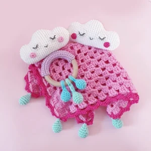 Receita Naninha e Chocalho Nuvem Amigurumi