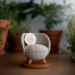 Receita Poltrona Cinza Amigurumi