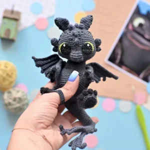 Receita Dragão Banguela Amigurumi