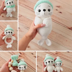 Receita Kit Infantil Foca Amigurumi