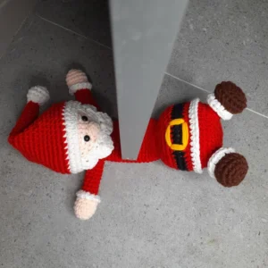 Receita Papai Noel segura porta Amigurumi