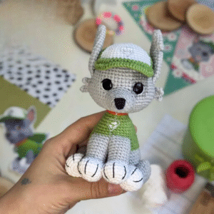 Receita Rocky Patrulha canina Amigurumi