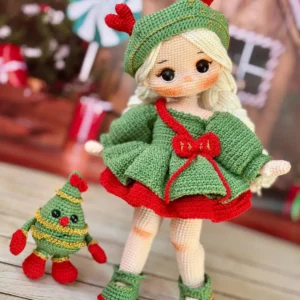 Receita Boneca Natalina Amigurumi