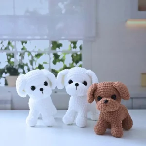 Receita Cachorro Maltes Amigurumi