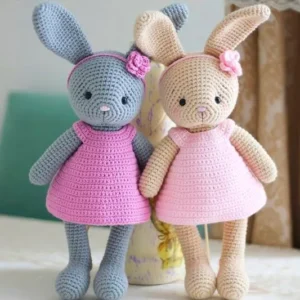 Receita Casal de Coelhos Amigurumi