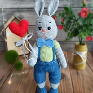 Receita Coelho Coração Amigurumi