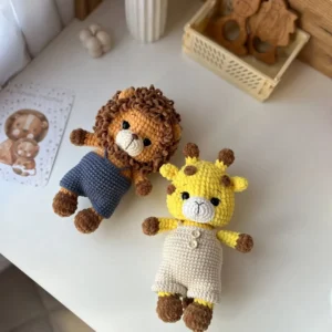 Receita Leao e Girafa Amigurumi