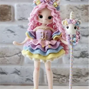 Receita Boneca Unicornio Amigurumi