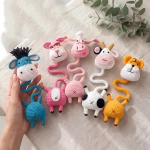 Receita 5 em 1 Chaveiro de Bolsa Amigurumi