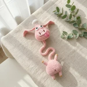 Receita Porco Chaveiro Bolsa Amigurumi