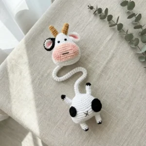 Receita Vaca Chaveiro Bolsa Amigurumi