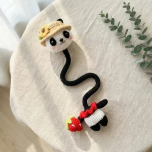 Receita Panda Chaveiro Bolsa Amigurumi