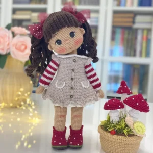 Receita Boneca Cogumelo Amigurumi