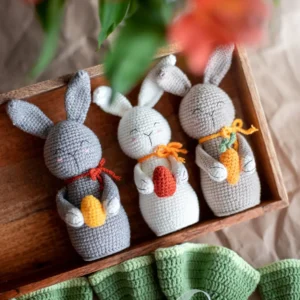 Receita Coelhinhos Amigurumi