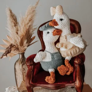 Receita Gansos Amigurumi