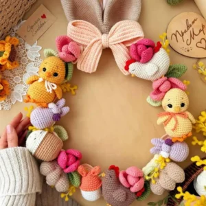 Receita Guirlanda de Pascoa Amigurumi