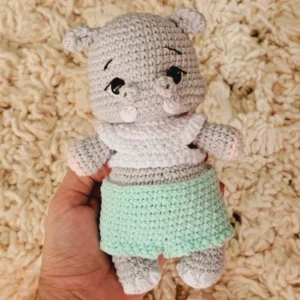 Receita Hipopotamo Amigurumi