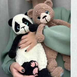 Receita Naninhas Panda e urso Amigurumi