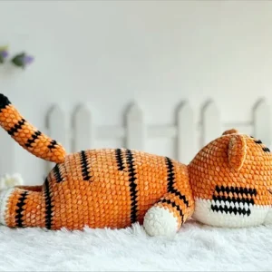 Receita Tigre Deitado Amigurumi
