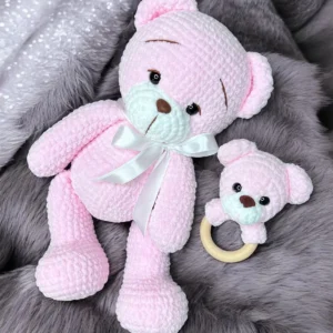 Receita Urso e chocalho Amigurumi